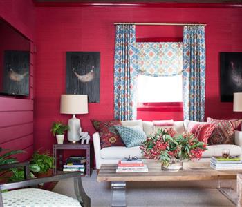 ابتكري في تجميل بيتك باستخدام اللون الأحمر بالصور