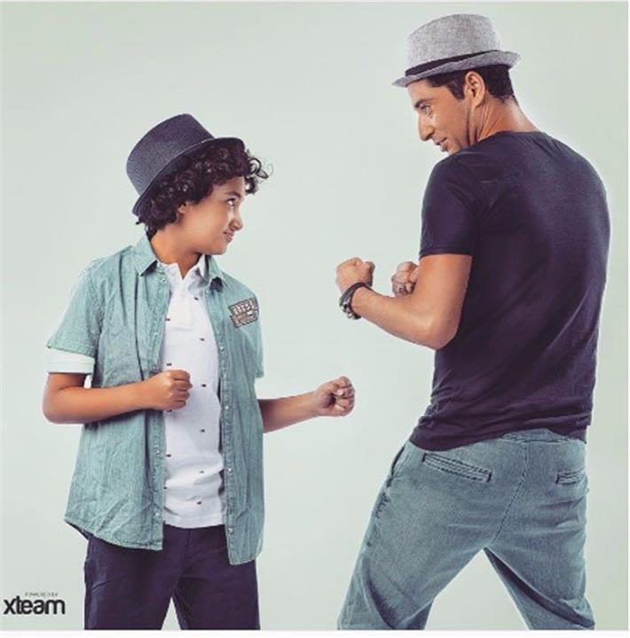 عمرو سعد مع ابنه