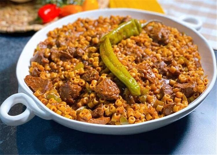 طريقة عمل المبكبكة الليبية باللحمة المفرومة