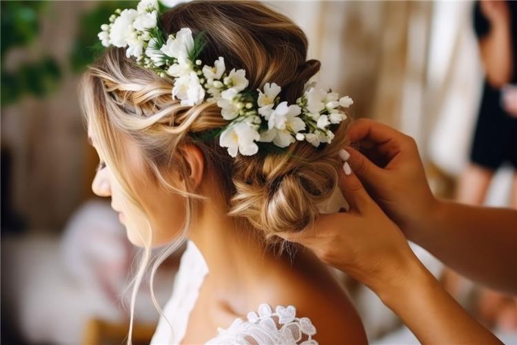 تسريحات شعر بسيطة للعروس مناسبة لحفل الزفاف