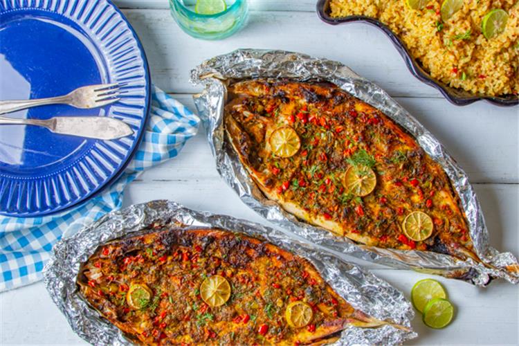 طريقة عمل سمك بوري سنجاري مع أرز صيادية
