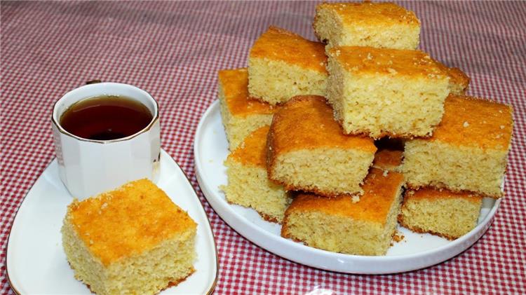 طريقة عمل البسيسة بدقيق الذرة