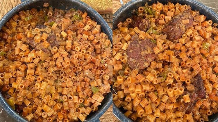 طريقة عمل مكرونة بكباب الحلة
