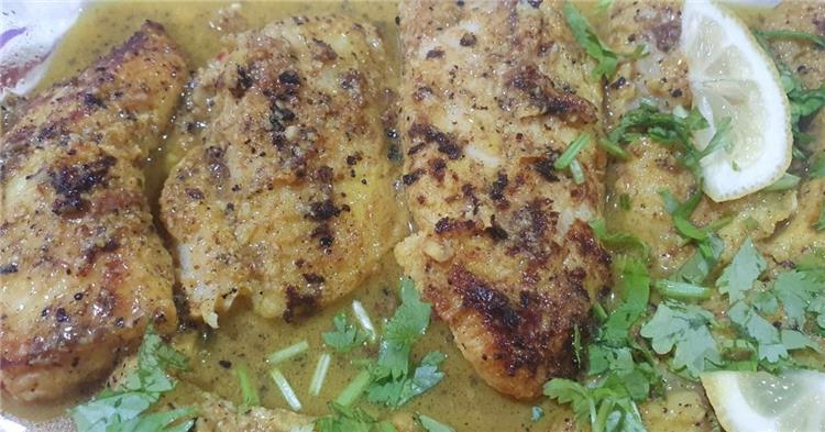 طريقة عمل السمك الفيليه المشوي بصوص الزبدة