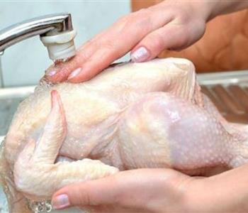 غسل الدجاج قبل الطهي يعرض صحتك للخطر
