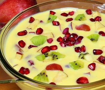 طريقة عمل الكسترد السريع بالفواكه خطوة بخطوة