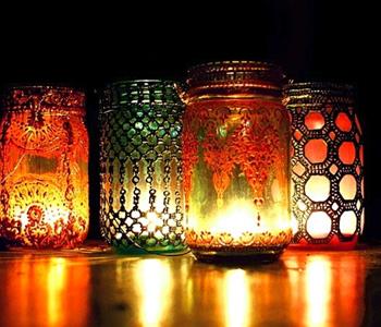 طريقة عمل فانوس رمضان من البرطمان الزجاج توفيرًا للميزانية