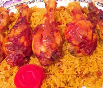 طريقة عمل كبسة دبابيس الدجاج مع سلطة الدقوس