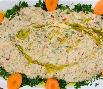 طريقة عمل بابا غنوج بالكاتشب والمستردة